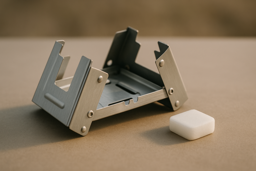 Coghlans Emergency Stove - Lightweight, Portable Camping Stove for Backpacking, Survival, and Outdoor Cooking - Foldable Design with 24 Fuel Tablets Included (Compact for Travel and Storage)