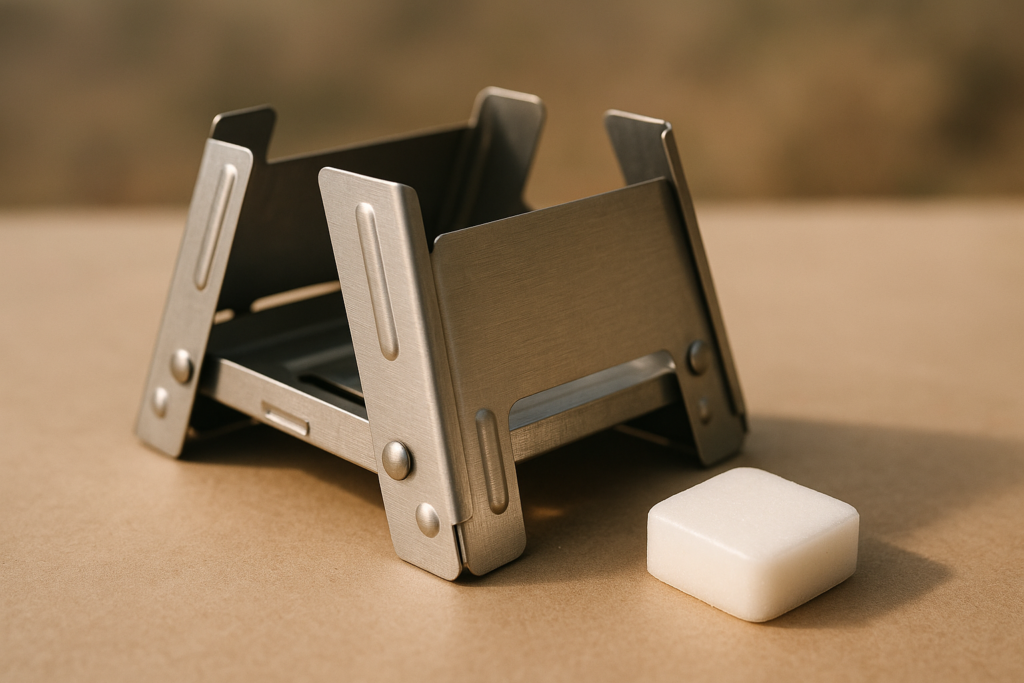 Coghlans Emergency Stove - Lightweight, Portable Camping Stove for Backpacking, Survival, and Outdoor Cooking - Foldable Design with 24 Fuel Tablets Included (Compact for Travel and Storage)