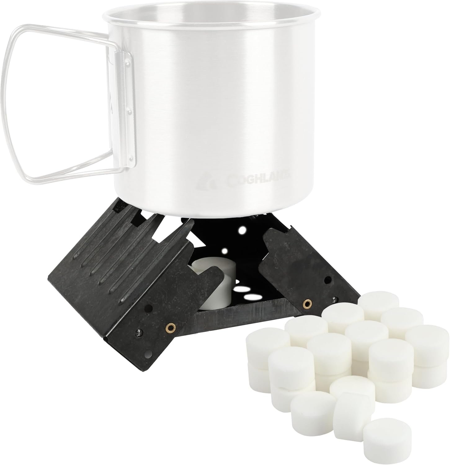 Coghlan’s Emergency Stove – Lightweight, Portable Camping Stove for Backpacking, Survival, and Outdoor Cooking – Foldable Design with 24 Fuel Tablets Included (Compact for Travel and Storage)