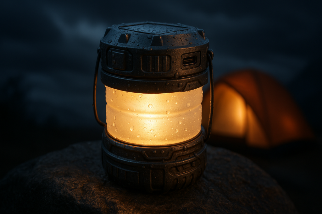 Collapsible Portable LED Camping Lantern XTAUTO Lightweight Waterproof Solar USB Rechargeable LED Flashlight Survival Kits for Indoor Outdoor Home Emergency Light Power Outages Hiking Hurricane 4-Pack