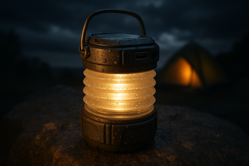 Collapsible Portable LED Camping Lantern XTAUTO Lightweight Waterproof Solar USB Rechargeable LED Flashlight Survival Kits for Indoor Outdoor Home Emergency Light Power Outages Hiking Hurricane 4-Pack