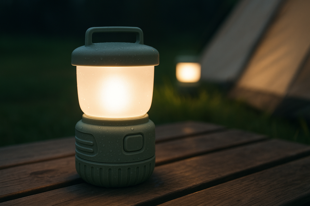 Consciot LED Battery Powered Camping Lantern, 1000LM, 4 Light Modes, IPX4 Waterproof Portable Tent Flashlight for Power Outages, Emergency, Hurricane, Hiking, Light Green, 2-Pack