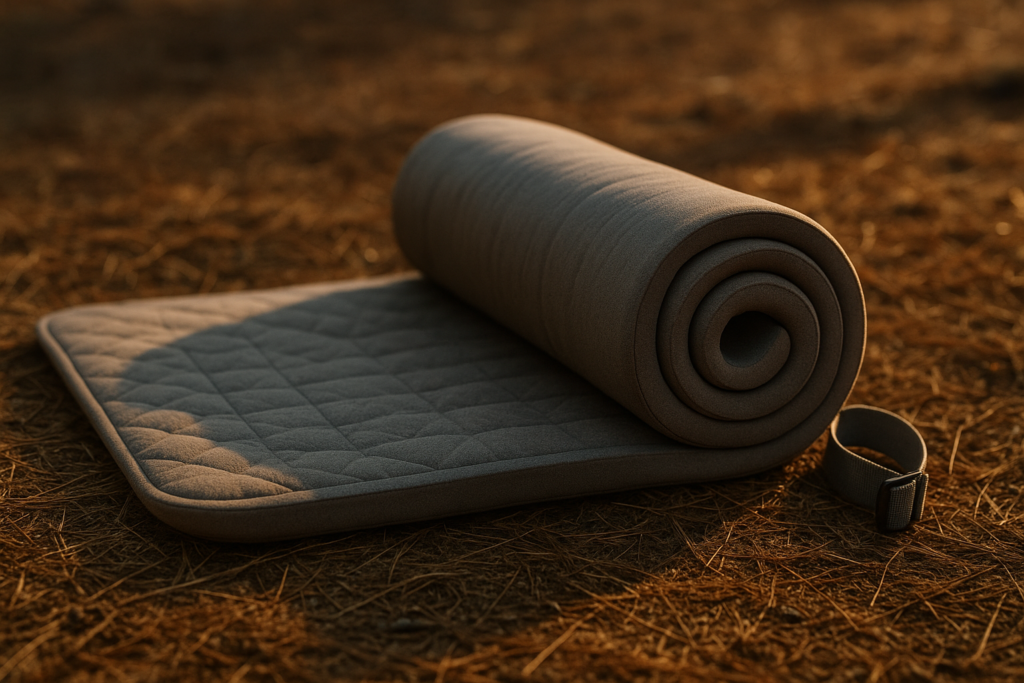 CYMULA Memory Foam Camping Mattress Pad, CertiPUR-US Sleeping Mat, Portable Roll Up Mattress for Adults, Camping Bed Pads for Sleepover, Car Bed with Travel Bag