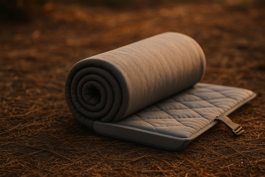 CYMULA Memory Foam Camping Mattress Pad, CertiPUR-US Sleeping Mat, Portable Roll Up Mattress for Adults, Camping Bed Pads for Sleepover, Car Bed with Travel Bag