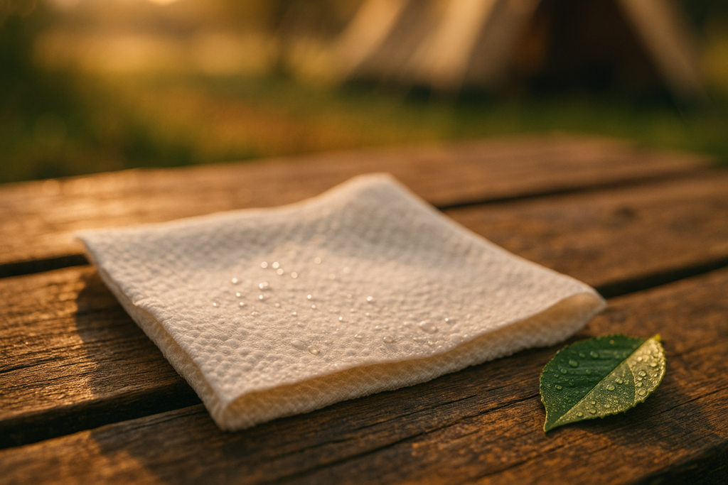 Dish Wipes | 100% Biodegradable Pre-Moistened Food-Safe Camp Kitchen Wipes | A Soap-and-Water Alternative