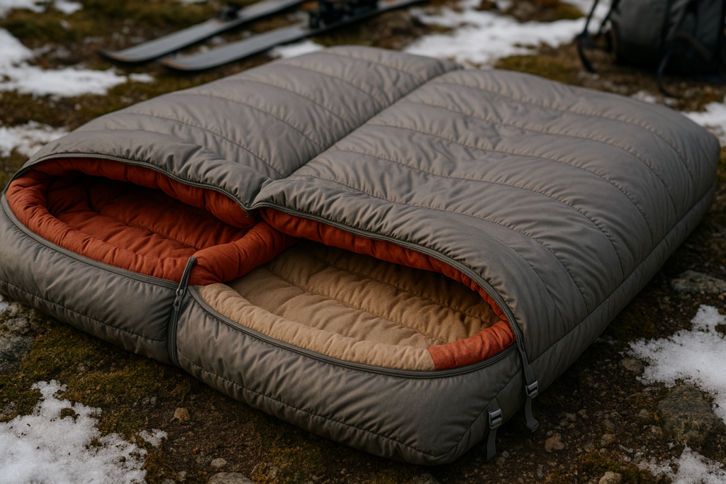 Double Sleeping Bags for Adults, Queen Size 2 Person All Season for Warm  Cold Weather Backcountry Ski Skins | Fits Kids 10-12 - Lightweight  Waterproof Camping Essentials for Hiking, Backpacking