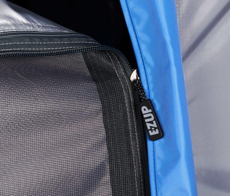 E-Z UP Camping Cube 6.4, Converts 10′ Straight Leg Canopy into Camping Tent, Royal Blue (Canopy/Shelter NOT Included)