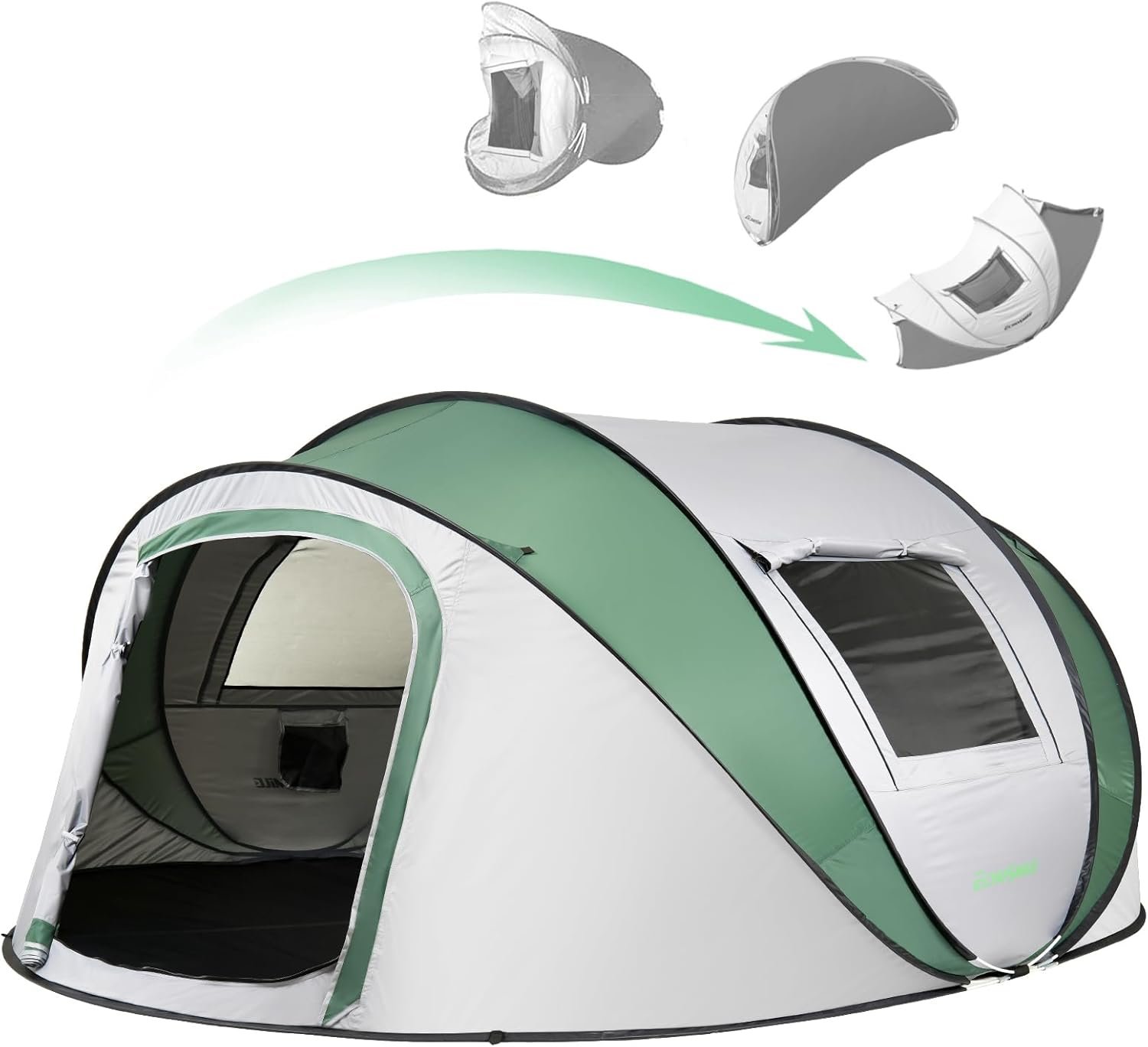 EchoSmile Pop Up Camping Tent, 2/4/6 Person Easy Setup Tent, Water Resistant Dome, Portable with Carry Bag