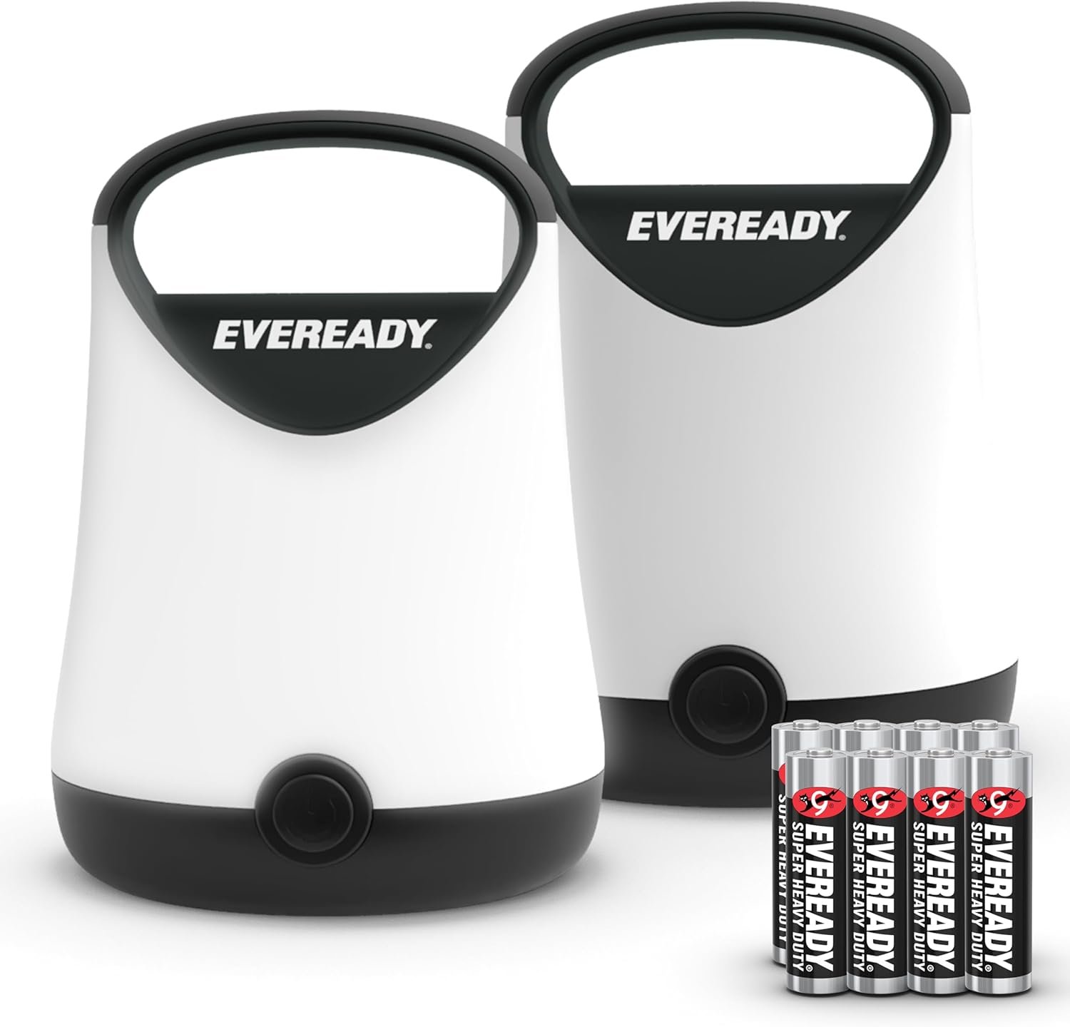 Eveready LED Camping Lantern X-250, Bright Tent Lights, Rugged Water Resistant LED Lanterns, 100 Hour Run-time, Red and Black