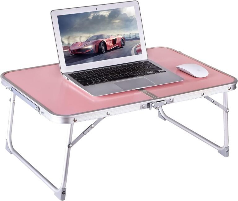 Foldable Laptop and Bed Table with Storage, Portable Mini Lap Desk for Legs, Ideal for Study, Reading, Picnic, Breakfast,and More