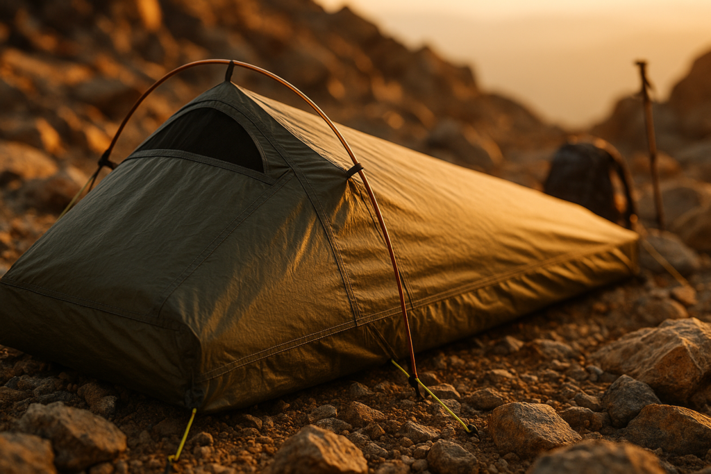 GEERTOP Ultralight Single Person Bivy Tent for Camp Waterproof Man Tent for Camping Hiking Backpacking Hunting Outdoor Survival Gear - Easy Set Up