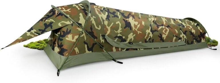 GEERTOP Ultralight Single Person Bivy Tent for Camp Waterproof 1 Man Tent for Camping Hiking Backpacking Hunting Outdoor Survival Gear – Easy Set Up