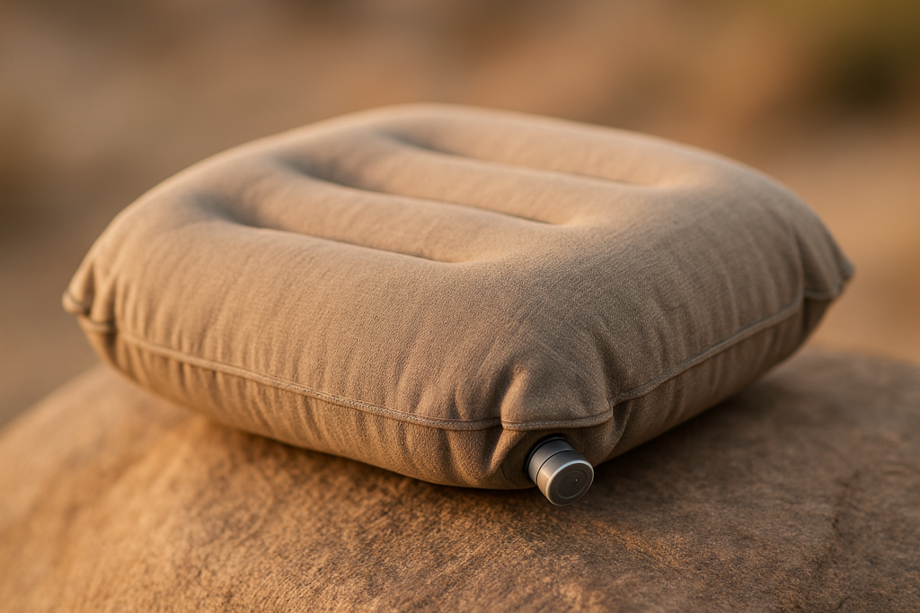 Hikenture Camping Pillow with Removable Cover - Ultralight Inflatable Pillow for Neck Lumbar Support - Upgrade Backpacking Pillow - Washable Travel Air Pillows for Camping, Hiking, Backpacking