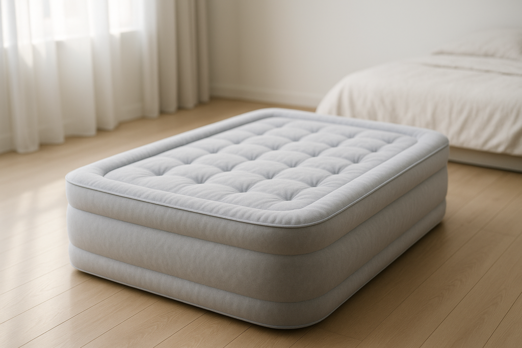 Intex 64757E Dura-Beam Standard Downy Air Mattress: Fiber-Tech - Twin Size - 10in Bed Height - 300lb Weight Capacity - Pump Sold Separately