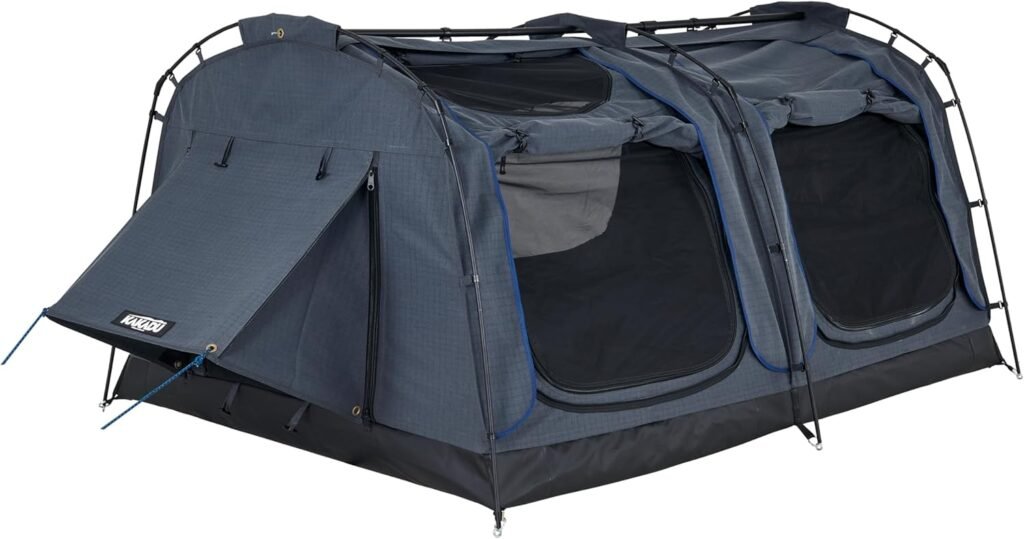 Kakadu Canvas Swag Tent, Person, Australian Polycotton Camping Ground Tent, All Seasons, Waterproof, with 2.75” Foam Mattress, LED Lighting, Carry Bag