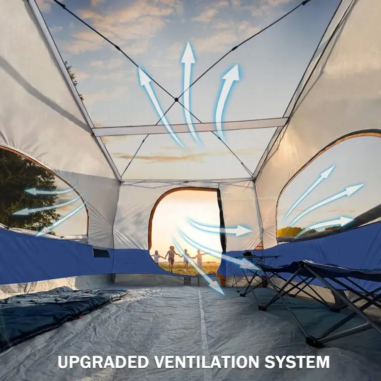 KAMPKEEPER Camping Inner Tent for Pop Up Canopy, Converts 10’x10′ Straight Leg Canopy into Camping Tent–Fully Vented Roof(Top & Frame NOT Included) (Navy Blue, Classic)