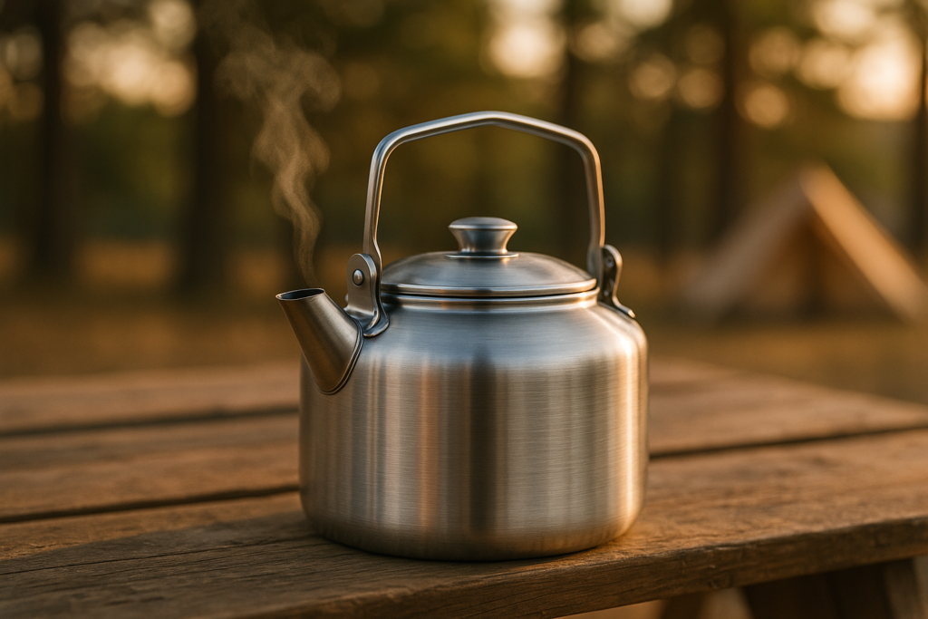 KingCamp Camping Cookware Set 304 Stainless Steel Campfire Cooking Pots Pan and Kettle with Travel Tote Bag for Camping Outdoor Kitchen Cooking Picnic for 4-6