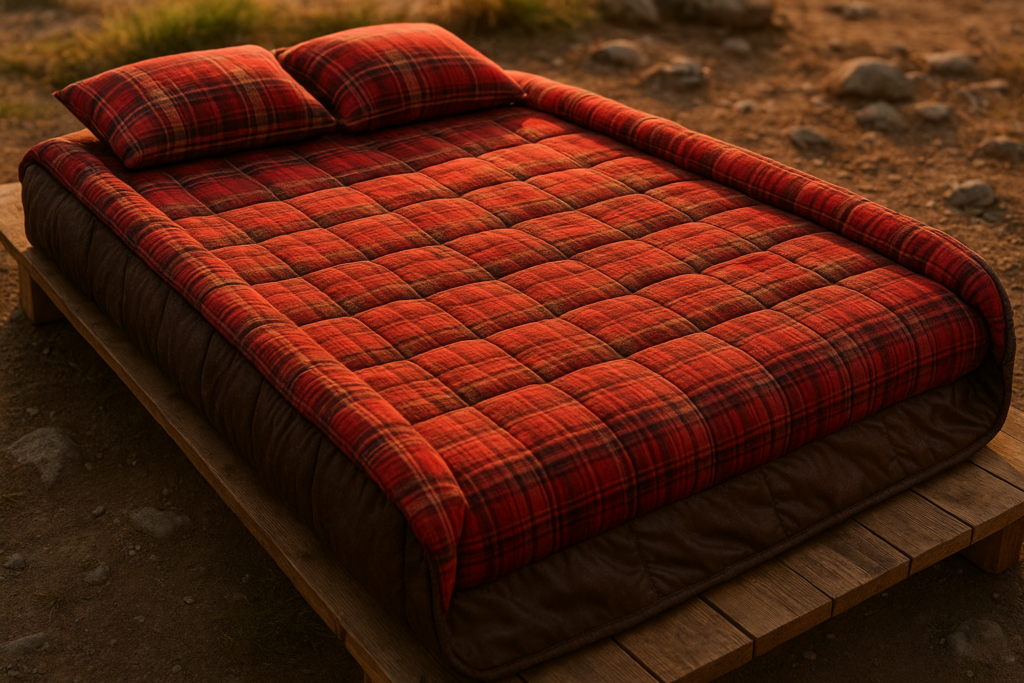 KingCamp Double Sleeping Bag for Adults, Queen Size 2 Person XXL Flannel Sleeping Bag, Waterproof Lightweight Flannel Quilt with 2 Pillows, Perfect for Couples Family Camping Hiking