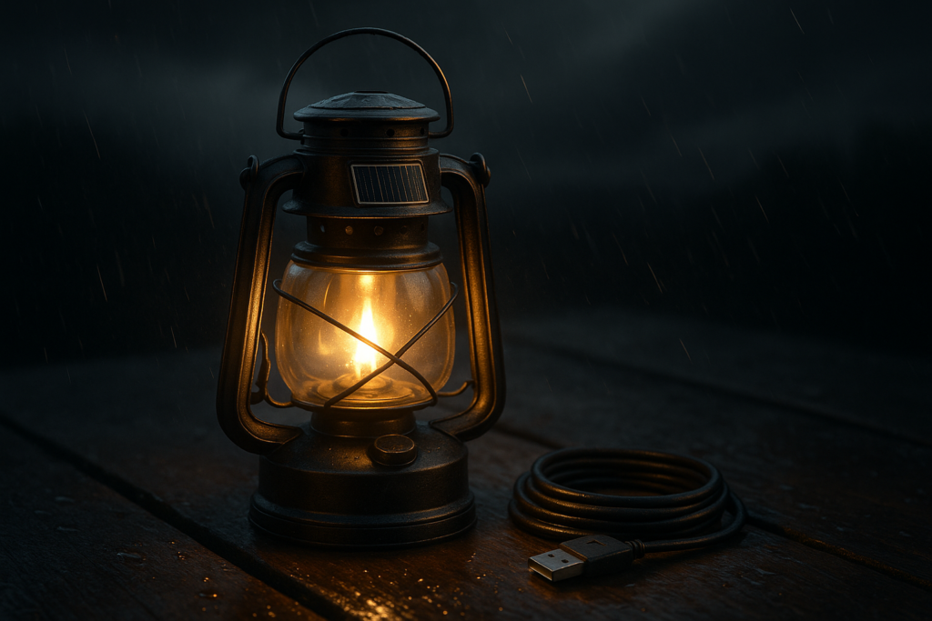 LETMY 4 Pack Camping Lantern, Rechargeable LED Lanterns, Solar Lantern Battery Powered Hurricane Lantern Flashlights with 3 Powered Ways  USB Cable for Emergency, Power Outage, Hurricane Supplies