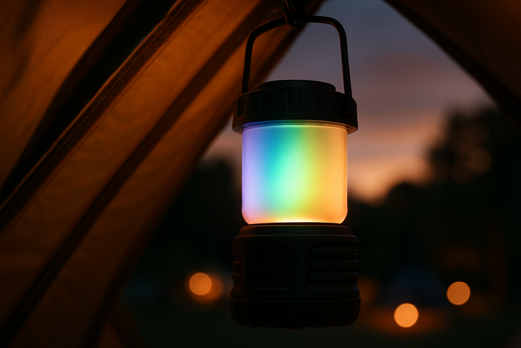 MalloMe Camping Lantern Multicolor 4 Pack Lanterns for Power Outages, Camping Lights for Tent Hanging, Camp Light Tent Lamp Emergency Battery Powered LED Lantern (Rechargeable Batteries Not Included)