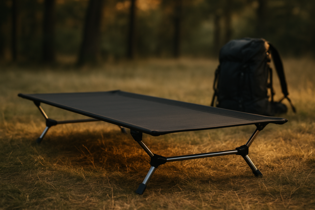 Naturehike GreenWild Camping Cot, Ultralight Folding Backpacking Cot, Supports 330lbs, Portable Camping Bed for Adults for Camping Hiking Travel Home, Black