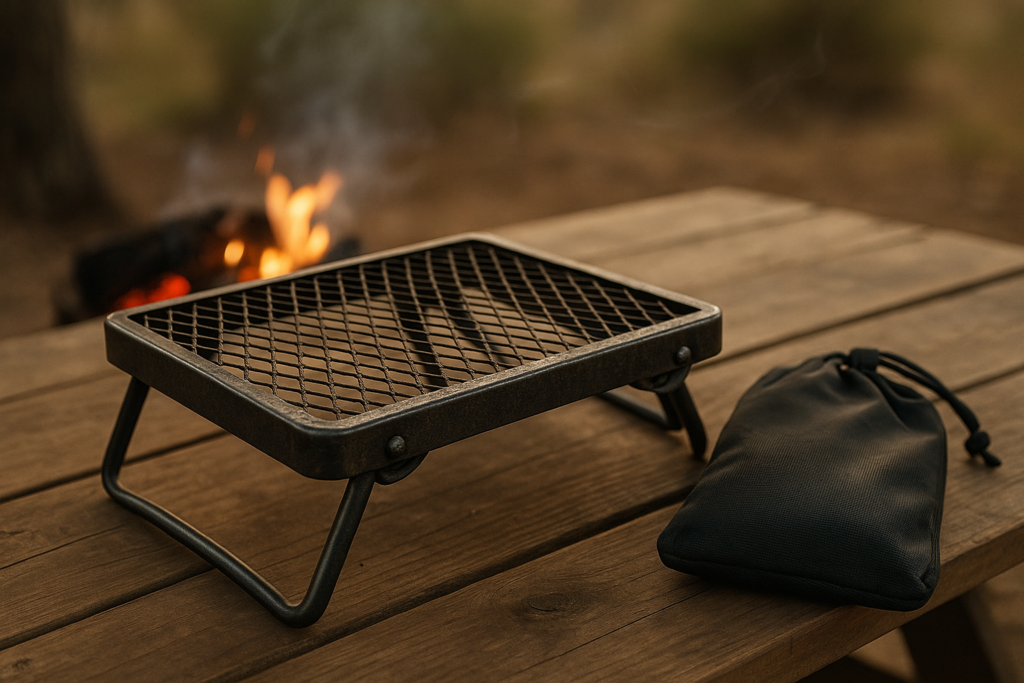 Odoland Folding Campfire Grill, Heavy Duty Steel Mesh Grate with Folding Legs and Storage Bag, Portable Camping Grates, Over Fire Pit Grill Rack for Outdoor Cooking and Bonfire Odoland Folding Campfire Grill, Heavy Duty Steel Mesh Grate with Folding Legs and Storage Bag, Portable Camping Grates, Over Fire Pit Grill Rack for Outdoor Cooking and Bonfire
