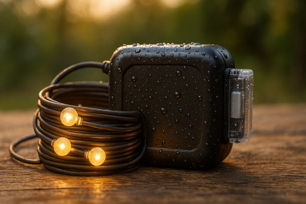 OGERY Camping String Lights, 4 in 1 Quick Storage 32.8FT Rechargeable Tent Lights String with 8 Lighting Modes, Hanging Waterproof Portable LED Lamp for Outdoor Patio Awning Garden Party Essentials