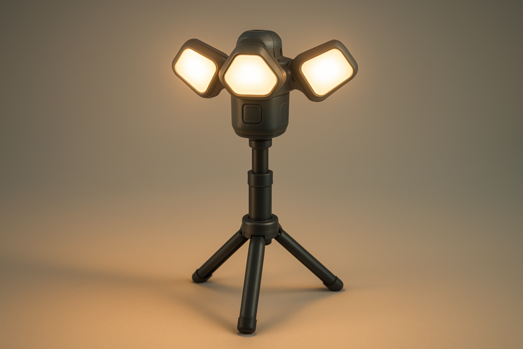 OGERY Rechargeable 10000mAh Camping Light with Stand 6.5 ft Max Height, Cordless Work Light with 3 LED Lamp Heads, 2200 Lumens Camping Essentials Gear Emergency Flashlight with Detachable Tripod