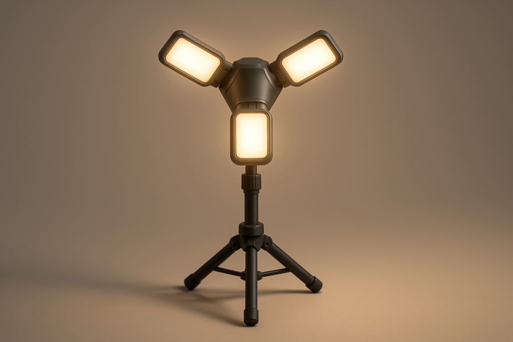 OGERY Rechargeable 10000mAh Camping Light with Stand 6.5 ft Max Height, Cordless Work Light with 3 LED Lamp Heads, 2200 Lumens Camping Essentials Gear Emergency Flashlight with Detachable Tripod