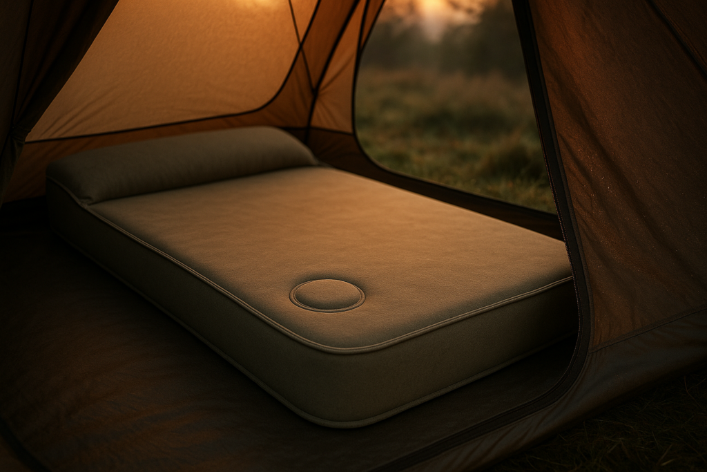 OGERY Self-Inflating Sleeping Pad with Built-in Foot Pump, 3 Memory Camping Mattress Pad, Quiet  9.5 R-Value Insulated Sleeping Mat Camping Essential Gear for Car Tent Camping