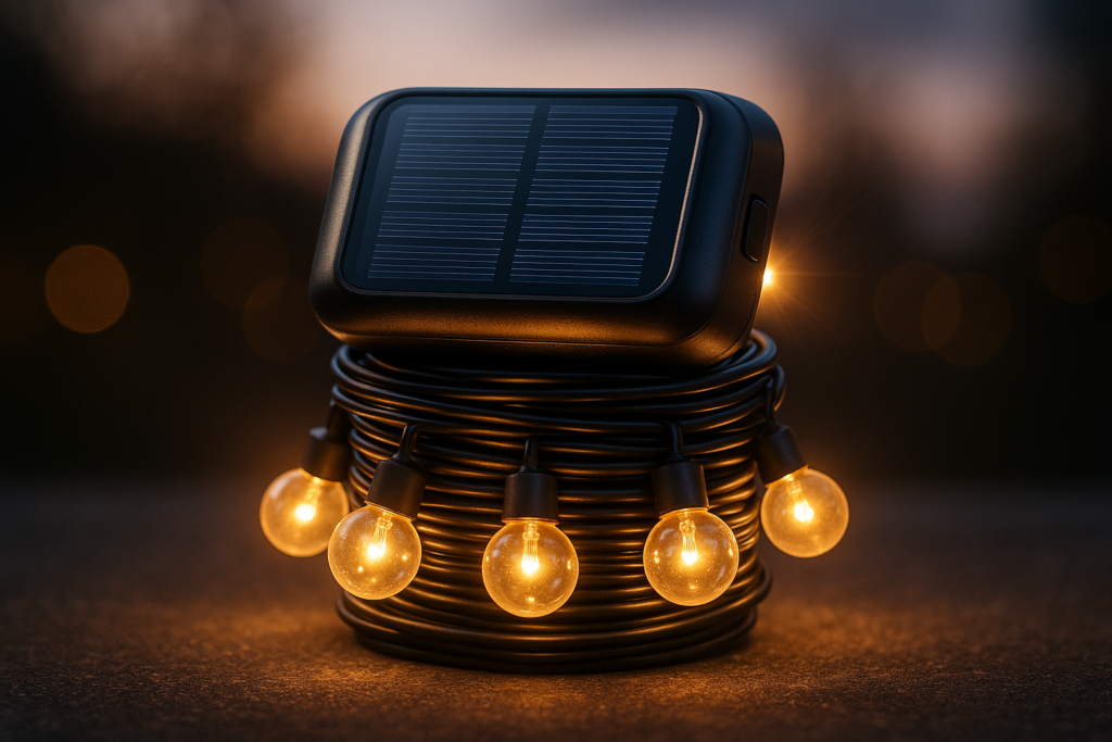 OGERY Solar Camping String Lights, 5400mAh/ 49.2FT/ 11 Modes Rechargeable Camping Lights Outdoor/Indoor, 4-in-1 Quick Storage Fairy Tent Lights Portable LED Lamp for Patio Yard Party Decor Essentials