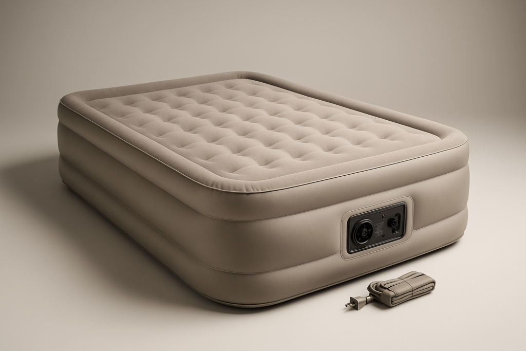 OhGeni Queen Air Mattress with Built in Pump, Ideal Alternative to a Bed, Inflatable Blow Up Mattress 18 Raised Comfort, Upgraded Surface Portable Bed for Home, Camping, Colchone Inflable, 650 lbs OhGeni Queen Air Mattress with Built in Pump, Ideal Alternative to a Bed, Inflatable Blow Up Mattress 18 Raised Comfort, Upgraded Surface Portable Bed for Home, Camping, Colchone Inflable, 650 lbs