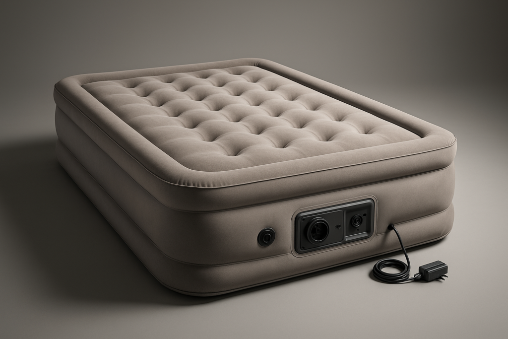 OhGeni Queen Air Mattress with Built in Pump, Ideal Alternative to a Bed, Inflatable Blow Up Mattress 18 Raised Comfort, Upgraded Surface Portable Bed for Home, Camping, Colchone Inflable, 650 lbs OhGeni Queen Air Mattress with Built in Pump, Ideal Alternative to a Bed, Inflatable Blow Up Mattress 18 Raised Comfort, Upgraded Surface Portable Bed for Home, Camping, Colchone Inflable, 650 lbs