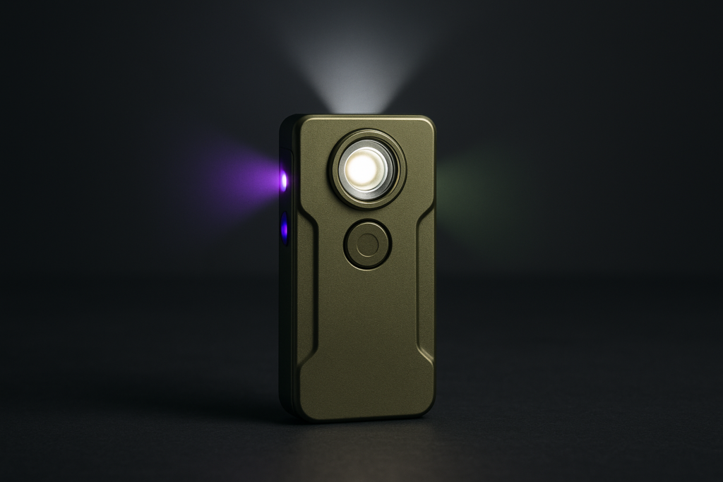 OLIGHT ArkPro Ultra EDC Flat Flashlight, Rechargeable Portable Flash Light, 1700 Lumens with White LED, UV and Green Beam for Working, Emergency, Camping, Everyday Carry (Olive Green CW)