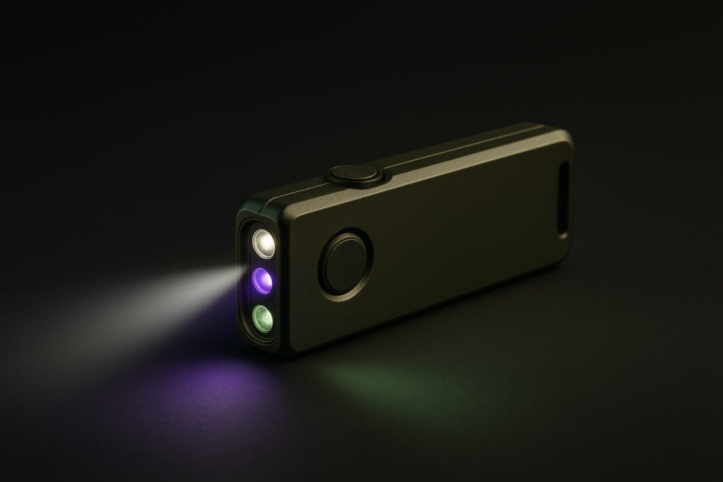 OLIGHT ArkPro Ultra EDC Flat Flashlight, Rechargeable Portable Flash Light, 1700 Lumens with White LED, UV and Green Beam for Working, Emergency, Camping, Everyday Carry (Olive Green CW)