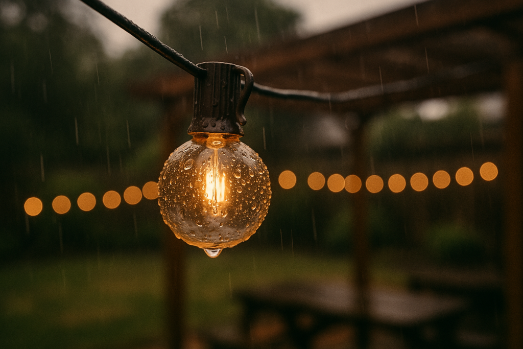 ‌Outdoor String Lights 25FT, Waterproof Patio Lights with 12+1 G40 Shatterproof Bulbs, Connectable Hanging Outdoor Lights for Backyard, Garden, Porch, Gazebo, Party Decor