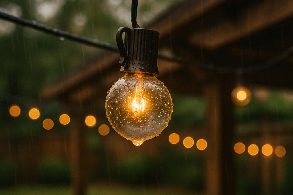 ‌Outdoor String Lights 25FT, Waterproof Patio Lights with 12+1 G40 Shatterproof Bulbs, Connectable Hanging Outdoor Lights for Backyard, Garden, Porch, Gazebo, Party Decor