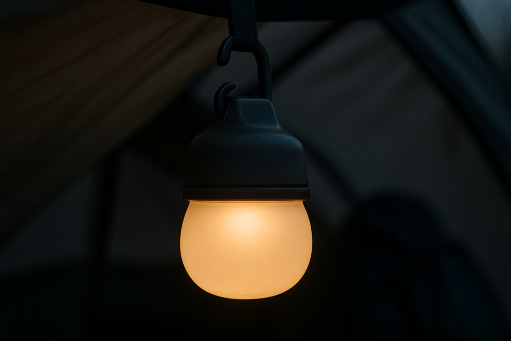 Portable LED Tent Lamp, Clip Hook Hurricane Emergency Light Bulb, Camping Equipment Lanterns for Hiking, Backpacking Outage, B-CLOSED-HOOK, 4 Packs