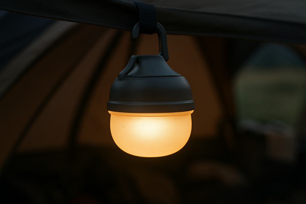 Portable LED Tent Lamp, Clip Hook Hurricane Emergency Light Bulb, Camping Equipment Lanterns for Hiking, Backpacking Outage, B-CLOSED-HOOK, 4 Packs