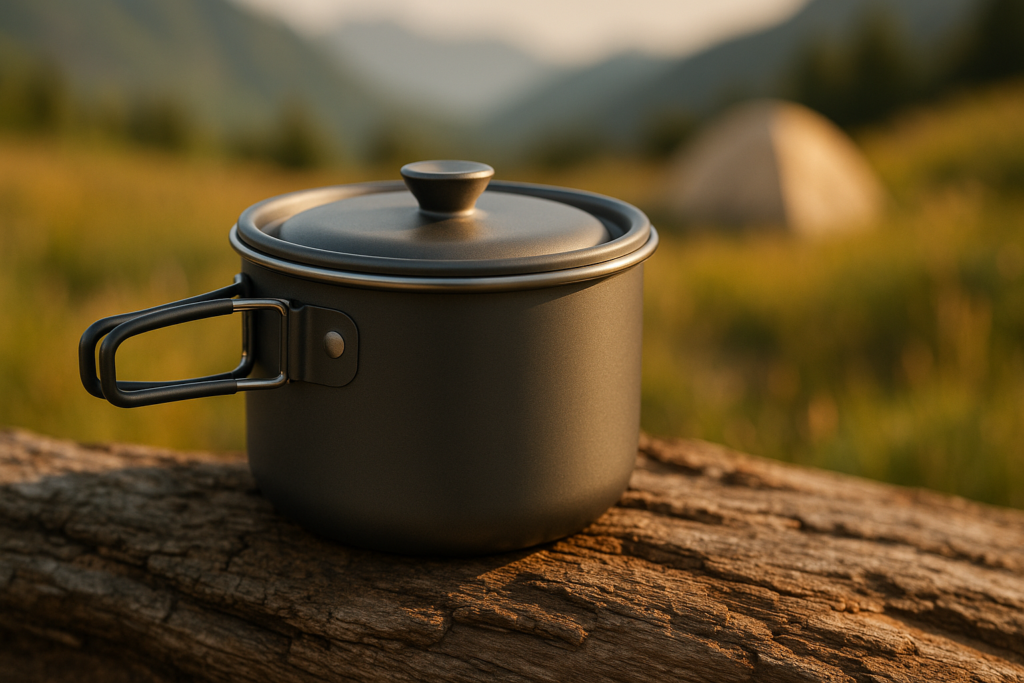 Sportneer Camping Cookware Set, 18Pcs Non-Stick Lightweight Pots, Pan, Kettle with Stainless Steel Cups, Plates, Forks, Knives  Spoons for Camping, Backpacking, Hiking, Outdoor Cooking  Picnic