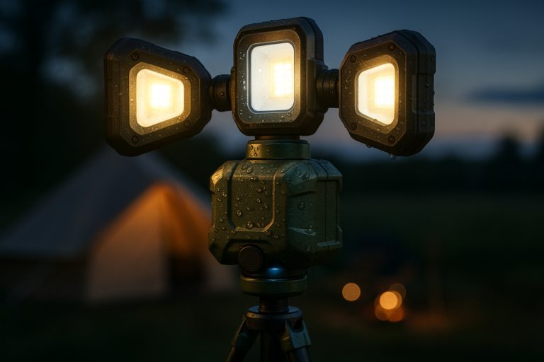 STEELITE Camping Emergency Light 2700 Lumens 12000mAh with Adjustable Tripod Stand, IP65 Waterproof Cordless Work Light, Magnetic Base, Telescopic, for Camping Outdoor Work Garage, Green