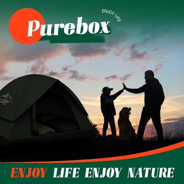 Tents for Camping 2/3/4 Person with Rainfly – Camping Tent Waterproof Windproof Easy Setup, Portable Double Layer Outdoor Dome Tent, Backpacking Tents for Adventure Backyard Hiking