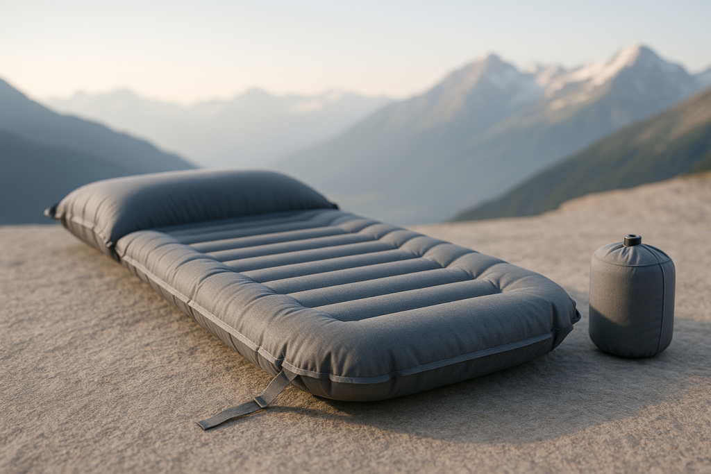 Ultralight Air Pad: 1.9lbs Camping Mattress with Pillow  Foot Pump - 4 Thick with One-Second Deflation for Easy Backpacking
