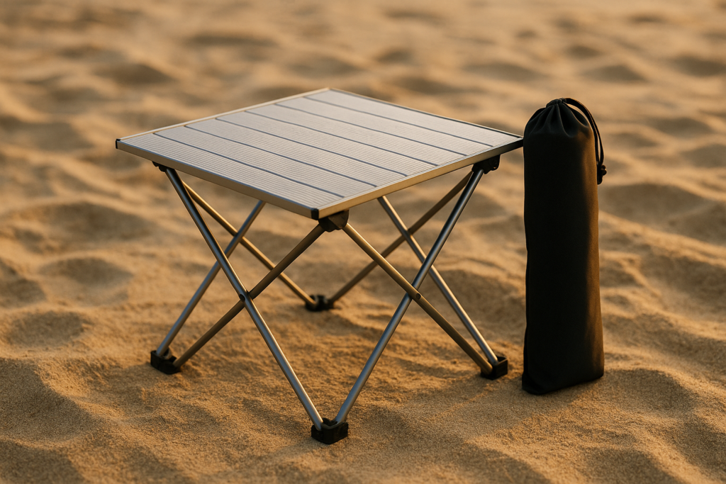 VILLEY Portable Camping Side Table, Ultralight Aluminum Folding Beach Table with Carry Bag for Outdoor Cooking, Picnic, Camp, Boat, Travel VILLEY Portable Camping Side Table, Ultralight Aluminum Folding Beach Table with Carry Bag for Outdoor Cooking, Picnic, Camp, Boat, Travel